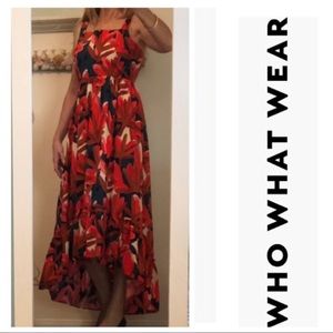 Who What Where Sleeveless Ruffle Hem Tank Dress